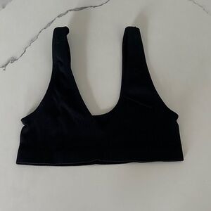 Colsie Black Ribbed Bralette